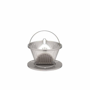 Snow Peak stainless steel coffee drip cone with wire handle