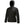Helly Hansen black hooded rain jacket with front zipper and logo