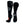 Pair of black heated socks with grey heel and toe accents and battery pocket