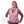 Woman wearing a pink Polar Products cooling vest with two white ice packs