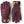 Hestra burgundy leather gloves with tan wrist strap and black cuff