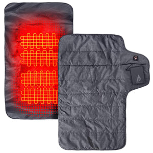 ActionHeat grey quilted heated seat pad with internal heating element visible