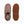 Pair of brown SnugToes slippers showing top view and rubber sole