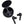 Black wireless earbuds with open charging case