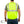 Back view of person wearing neon yellow quilted high visibility safety vest with reflective strips