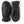 Hestra black leather mittens with elasticated wrists