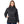 Woman wearing a black Venture Heat hooded puffer jacket