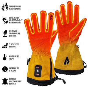 Open Box ActionHeat 7V Rugged Leather Heated Work Gloves