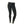 Black and olive green athletic leggings with elastic waistband