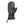 Seirus black leather mitten with adjustable wrist strap