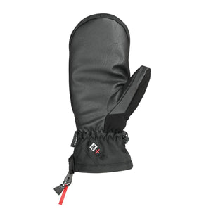 Seirus black leather mitten with adjustable wrist strap