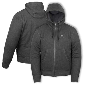 Mobile Warming charcoal grey zip up hoodie with front pockets and hood