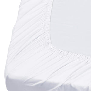 Serta white fitted sheet corner detail