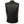 Back view of a plain black leather vest