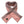 Thermrup heated scarf in pink and grey with power button