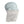 Seirus light grey neck gaiter with white swirl pattern on a mannequin head