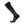 Therm-ic black heated ski sock with grey and brown geometric pattern