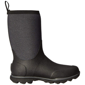 Black Bogs waterproof mid calf boot with textured upper and lugged rubber sole