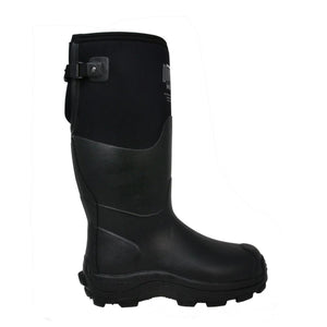 Dryshod black waterproof rubber work boot with side strap