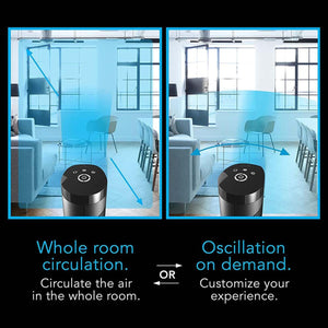 Vornado OSCR37 37" Oscillating Air Circulator Tower Fan with Remote, Timer and Touch Controls - Black