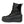 Black leather winter boot with side zipper and lace up closure