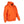 Mobile Warming orange hooded sweatshirt with front kangaroo pocket and power button