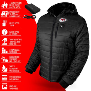 ActionHeat Kansas City Chiefs 5V Men's Puffer Battery Heated Jacket