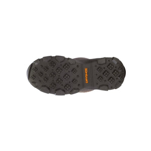 Dryshod boot tread pattern with deep lugs and central branding