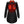 ActionHeat black puffer jacket with faux fur hood and glowing red heating elements on chest and neck