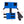 Blue gel ice pack wrap with labeled dimensions and black velcro straps