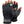 Glacier Outdoor fingerless gloves with dark grey fabric and white geometric pattern