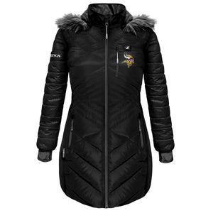 ActionHeat Minnesota Vikings 5V Women's Long Puffer Battery Heated Jacket