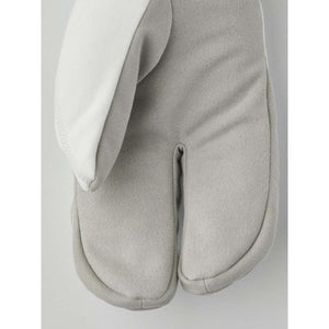 Grey and white split toe tabi style slipper