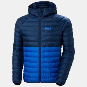 Helly Hansen two tone blue hooded puffer jacket with front zipper