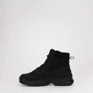 Pajar black lace up ankle boot with textured upper and lug sole