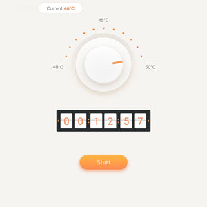 Fired Up X digital temperature control interface with timer and start button