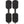 Pair of black rubber snowshoe traction cleats with textured tread patterns