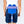Person wearing a blue gel ice pack wrap on lower back