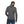 Back view of a man wearing a grey Black Diamond hooded fleece jacket with blue jeans