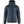 FjallRaven dark blue hooded down jacket with front zipper and chest logo