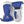 Hestra blue and grey insulated mittens with wrist straps and logo patch