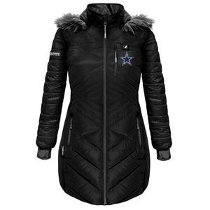 ActionHeat Dallas Cowboys 5V Women's Long Puffer Battery Heated Jacket