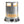 Silver portable propane construction heater with control knob and support QR code