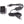 Black power adapter with USB cable and dual barrel plug connectors