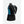 Blue handheld water bottle with black mesh strap and reflective detailing