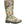 Muck knee high rubber boot with camouflage pattern and brown trim