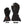 Pair of black Lenz heated gloves with battery compartment and adjustable wrist straps