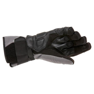 Alpinestars black and grey motorcycle glove with wrist strap