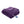 Folded purple electric throw blanket with a white remote control