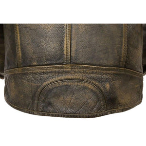 Milwaukee Leather Men's Brown Distressed Scooter Jacket